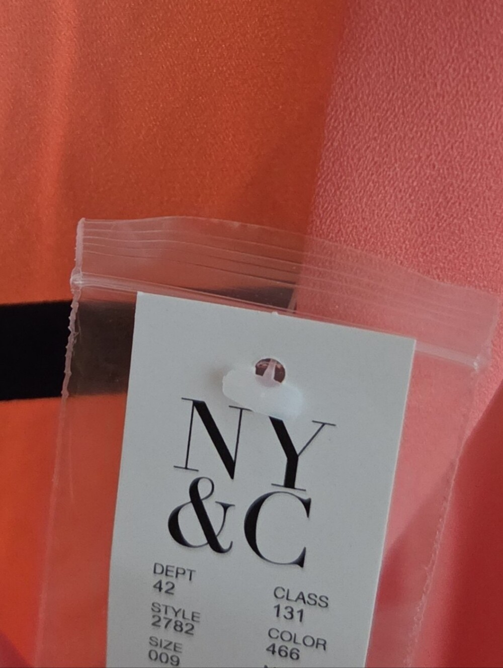 New York & Company Coral Pink Tie-Neck Maxi Slip Dress - Picture 3 of 3